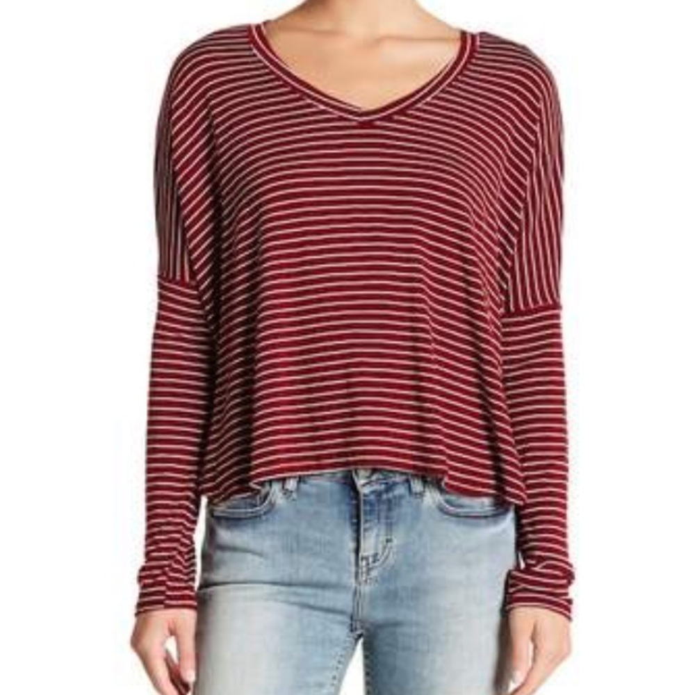 NWOT Striped Dolman Sleeve Tee